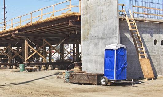 well-maintained portable toilets, a must-have for any busy construction site